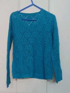 Blue Knitted Sweater