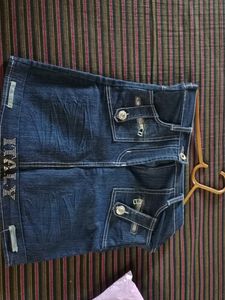 Jeans Skirt Blue Colour
