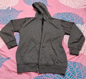 Gray Zip-Up Hoodie