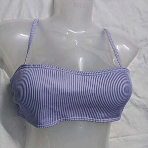 ⭐ Lilac Ribbed Bikini Top