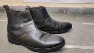 wood landClassic Black Leather Boots