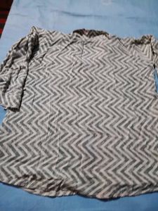 Chevron Print Button-Down Shirt