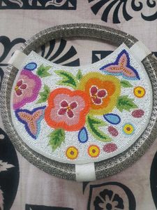 Embellished Floral Clutch Bag