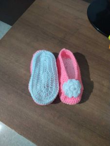 Crochet Pink Baby Booties