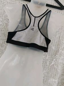 Jockey Grey &amp; Black Sports Bra