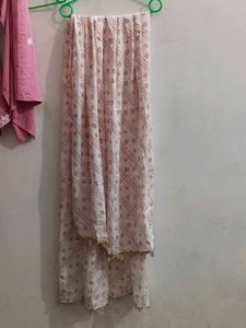 Beautiful flowerle cotton long dupatta
