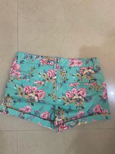 Floral High-Waisted Shorts