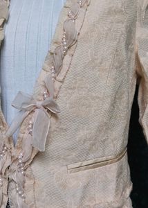 Vintage Cream Lace Cropped Jacket