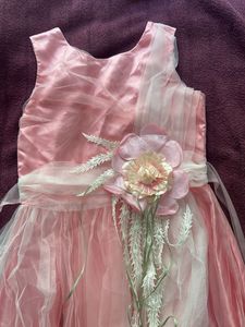 Girls Pink Party Gown