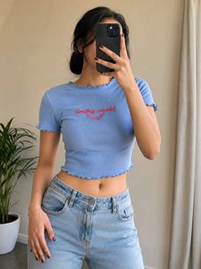 Smiley World Ruffle Tee