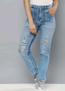 Acid Wash Denim Jeans