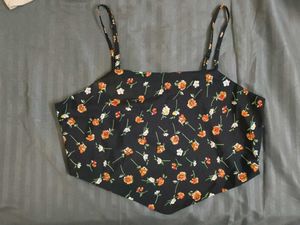 Cute Floral Print Crop Top