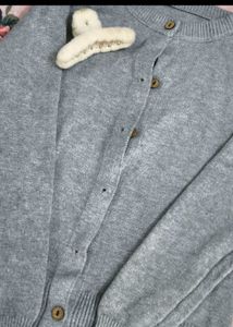 Gray Knit Cardigan