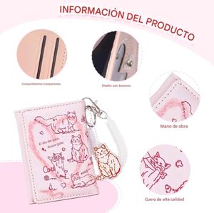 Cute wallet WITH A CAT KEYCHAIN