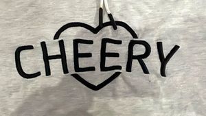 Off White "CHEERY" Crop Hoodie
