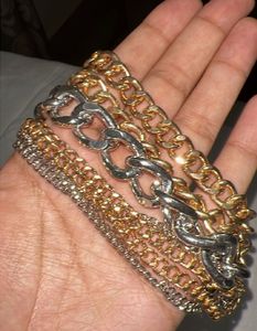 h&amp;m mixed metal Chain Link Bracelet Set