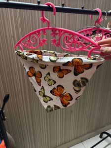 combo Cute Butterfly Print top with skirt