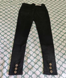 Button Details  Black Jeans