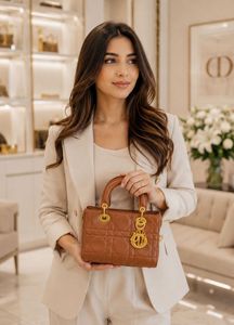 Brown Dior Lady Handbag