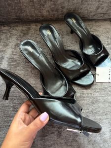 Zara Black Heeled Mules