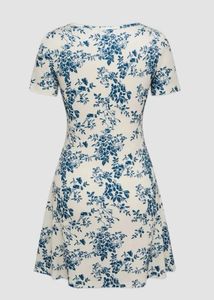 Floral Print Square Neck Mini Dress
