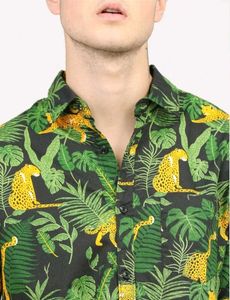 Men's Tropical Leopard Print Shirt