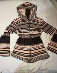 Striped Zip-Up Hoodie
