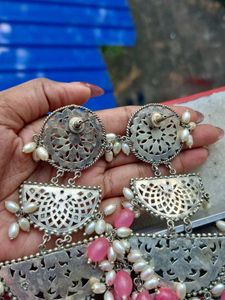Stunning Oxidized Jhumka Earrings
