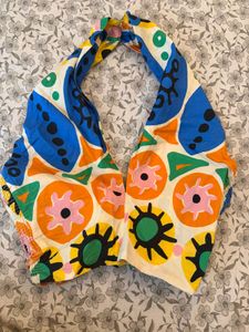 Final Sale!! Zara Boho Halter Top 🩵🧡🩷