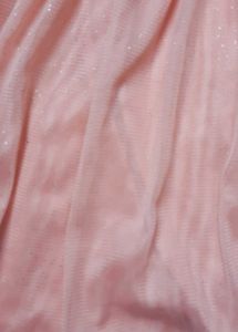 Peach Tulle Puff Sleeve Blouse