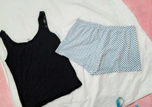 Very Cute N Beautiful Top With Dot Shorts