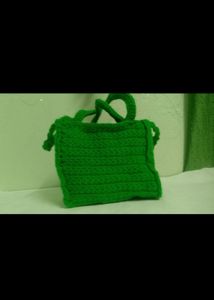 Crocheted Green Handbag | Very Comfortable &amp; Hand