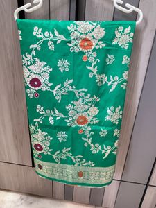Premium Green Banarasi Silk Saree