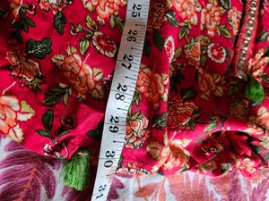 New Sangria Floral Tassel Shrug/Jacket