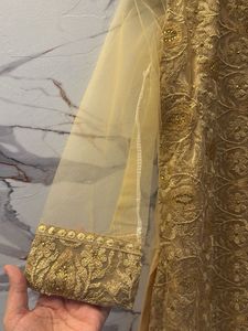 Elegant Gold Embroidered Kurta Set