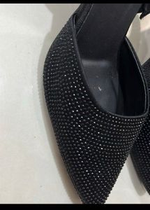 Sparkling Black Heels