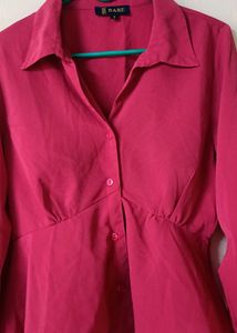 Chic Red Peplum Top
