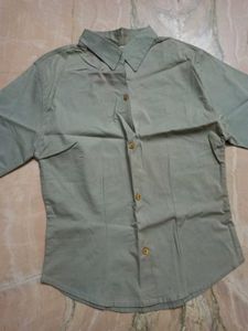 Solid Olive Green Lycra Shirt