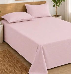 Soft Striped Pink double Bed Sheet