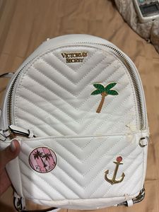 Victoria's Secret White Mini Backpack