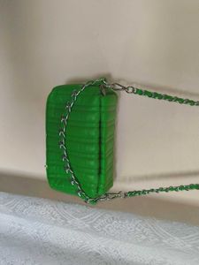 Green Quilted Chain Bag
