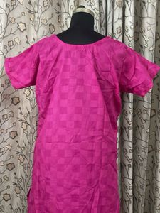 Vibrant Pink Embroidered Kurta