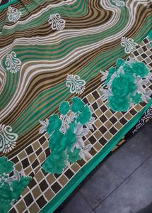 New Olive Chiffon Soft Daily Wear Saree With Blous