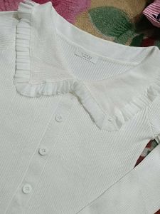 White korea Knit Top