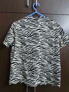 Mango Zebra Print T-Shirt