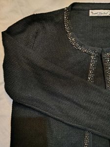 Sparkling Black Cardigan