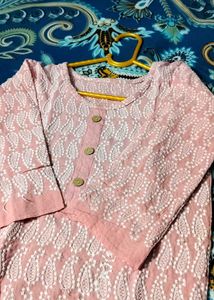 ELEGANT PEACH PINK KURTA 🩷