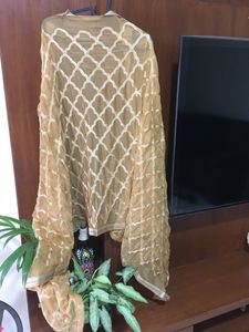 Golden And Purple dupatta(get red dupatta Free