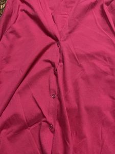 Pink Scarf with Fringes