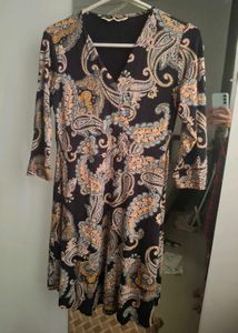 Stylish Paisley Print Dress